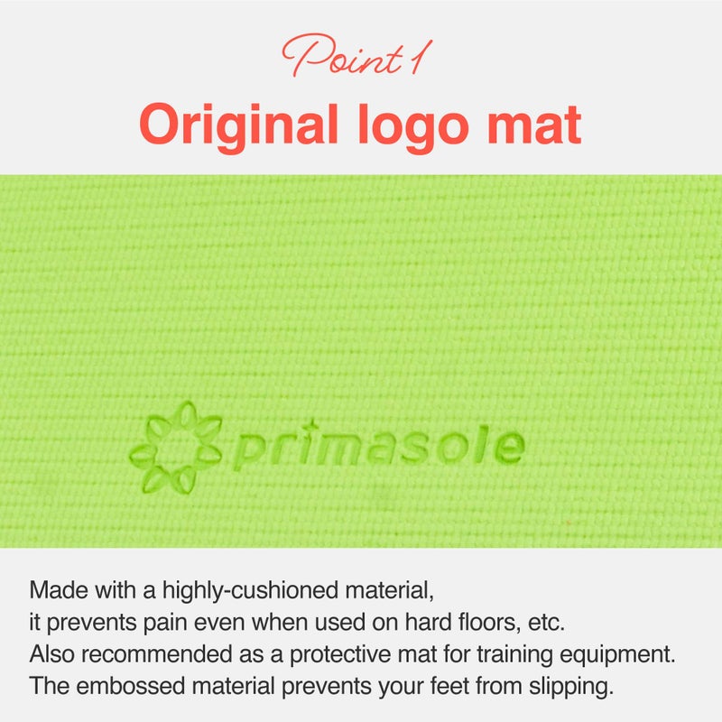 Primasole Yoga Mat with Carry Strap for Yoga Pilates Fitness and Floor Workout at Home and Gym 1/4 thick (Lime Green Color) PSS91NH004A - Image 2
